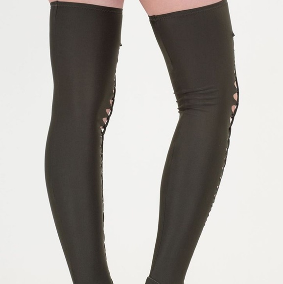 Over The Knee Thigh High Stretch Sandals - Picture 2 of 2